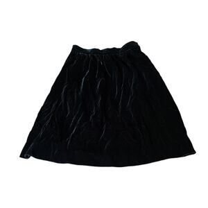 Vintage Intuitions Green Velvet Skirt A Line Knee Length Goth XS (Estimated)